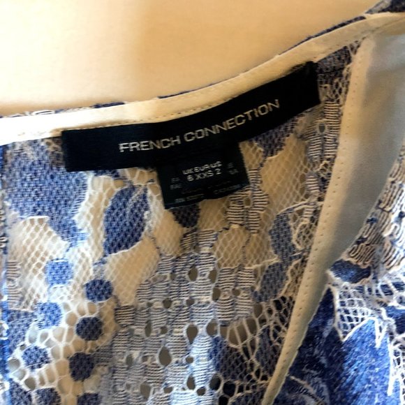 FRENCH CONNECTION VNeck Lace Top - Picture 6 of 9
